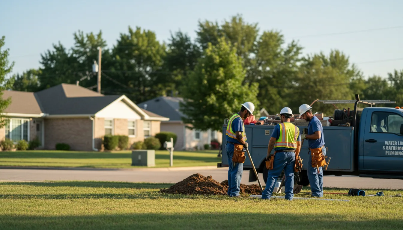Residential water line and bathroom plumbing service in Crown, PA